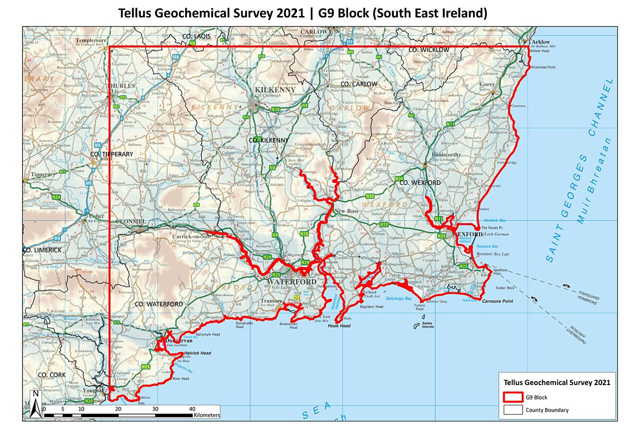 Tellus G9 Survey Area Map August2021