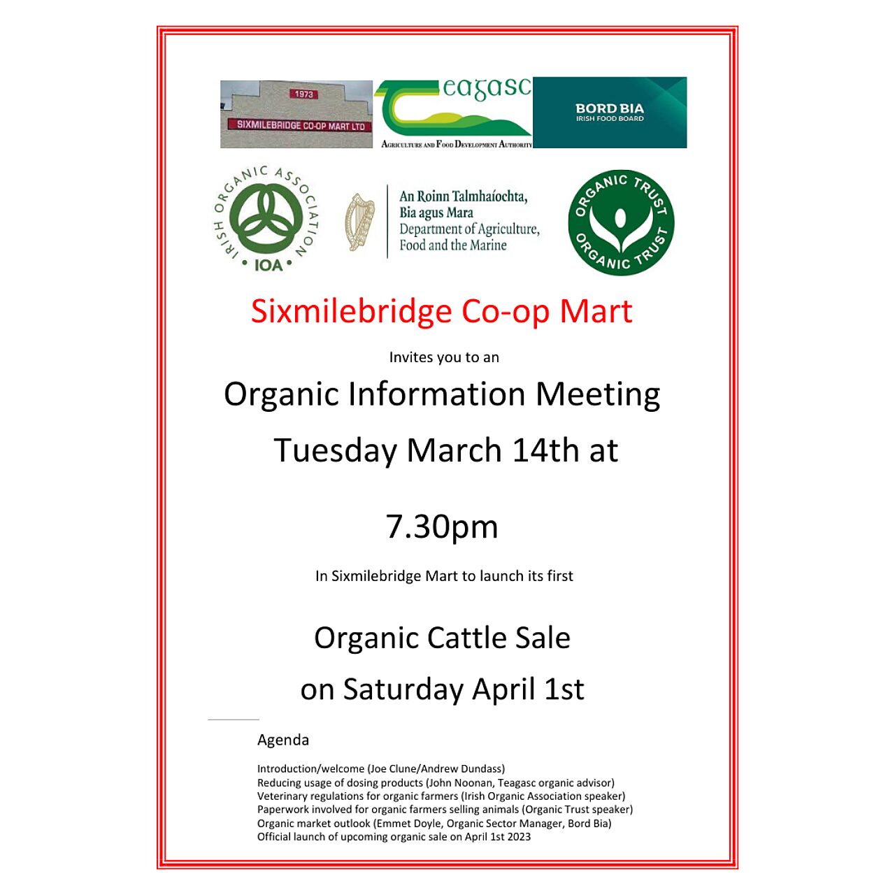 Sixmilebridge Organic Marts Info